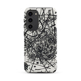 Kleine Welten Viii - Wassily Kandinsky Samsung Case, Galaxy S23 Plus / Matte, White Phone Case Abstract Black Pattern