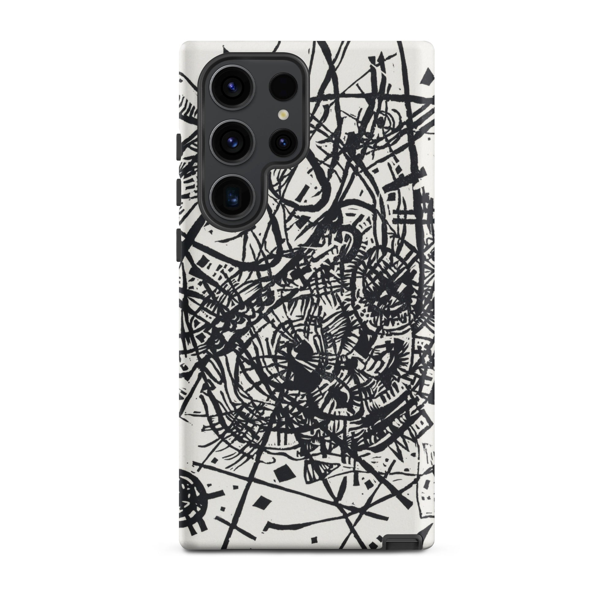 Kleine Welten Viii Wassily Kandinsky Samsung Case, Galaxy S23 Ultra / Matte, White Smartphone Case Black Abstract Scribble Design Precise