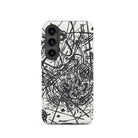 Kleine Welten Viii Wassily Kandinsky Samsung Case, Galaxy S24 / Matte, White Smartphone Case Black Abstract Scratch Pattern