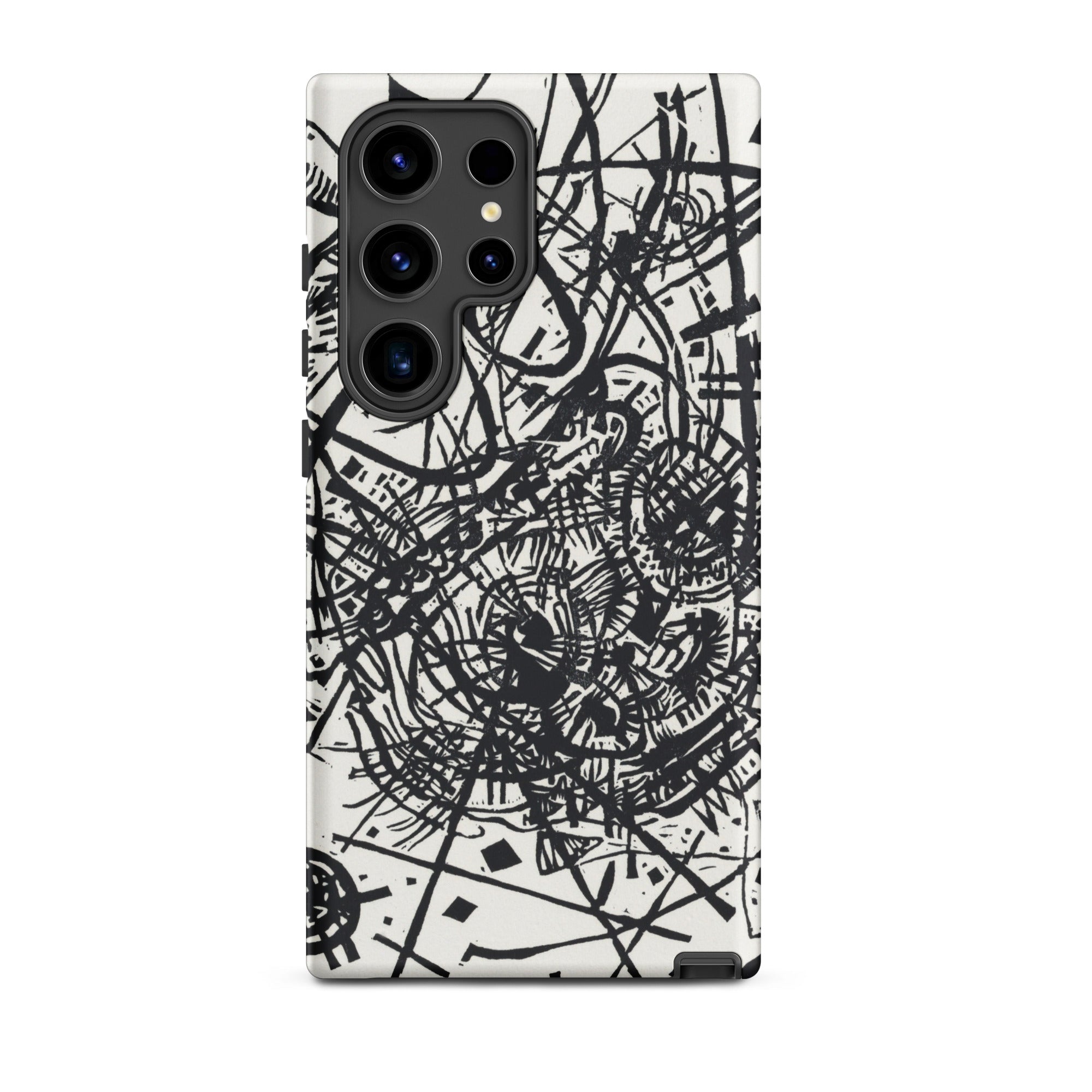 Kleine Welten Viii Wassily Kandinsky Samsung Case, Galaxy S24 Ultra / Matte, White Phone Case Black Abstract Design Camera Cutout