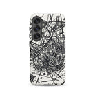 Kleine Welten Viii Wassily Kandinsky Samsung Case, Galaxy S25 / Matte, White Smartphone Case Black Abstract Chaotic Line Art