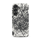 Kleine Welten Viii - Wassily Kandinsky Samsung Case, Galaxy S25 Plus / Matte, White Phone Case Black Abstract Line Art Design