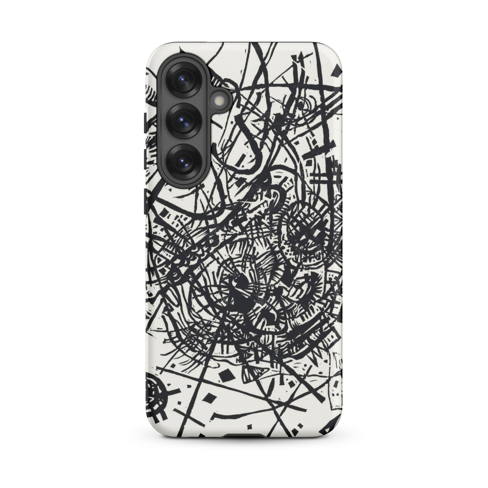 Kleine Welten Viii Wassily Kandinsky Samsung Case, Galaxy S25 Plus / Matte, White Phone Case Black Abstract Line Art Design