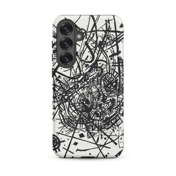 Kleine Welten Viii - Wassily Kandinsky Samsung Case, Galaxy S25 Plus / Matte, White Phone Case Black Abstract Line Art Design
