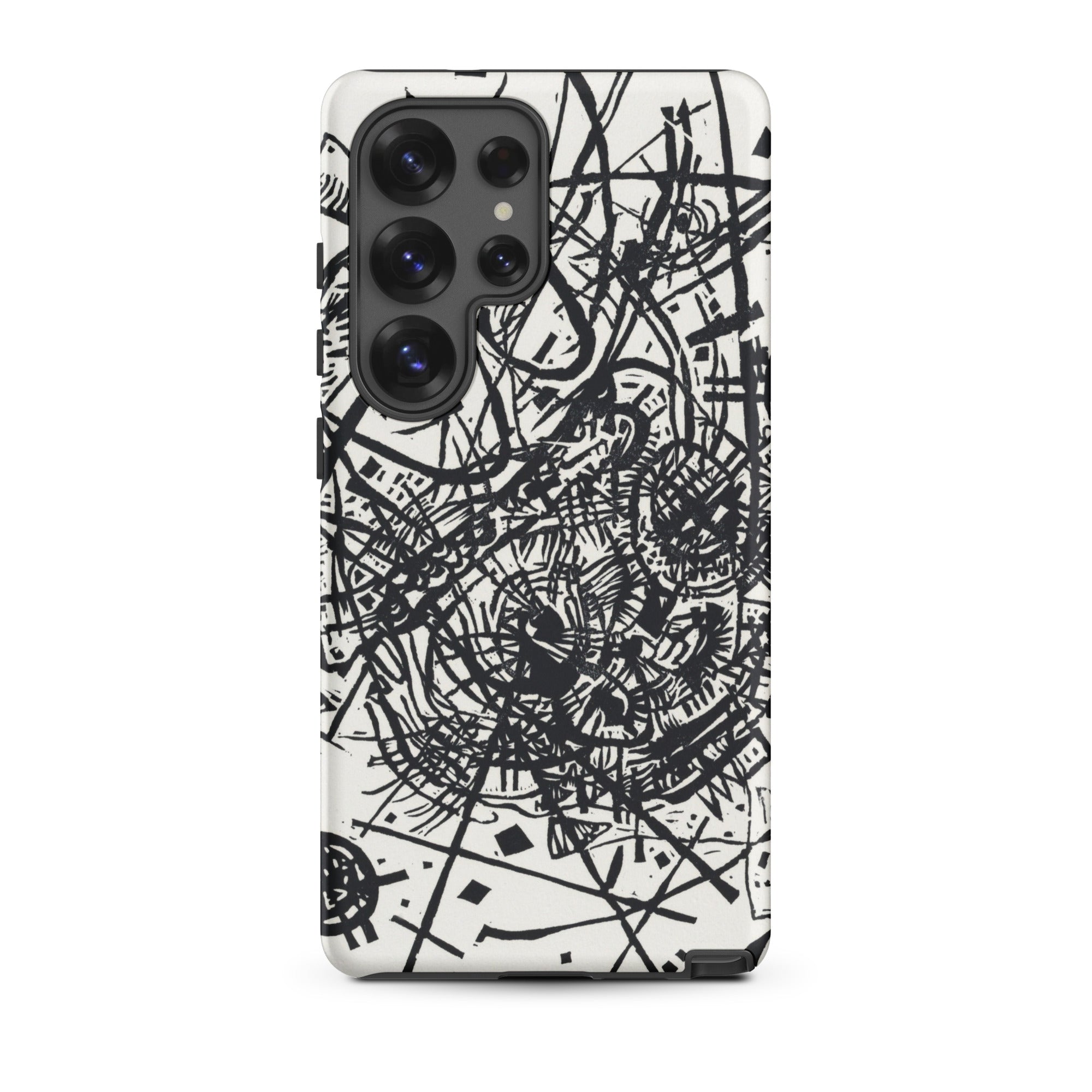 Kleine Welten Viii Wassily Kandinsky Samsung Case, Galaxy S25 Ultra / Matte, Smartphone Case Black White Abstract Design Camera Cutout