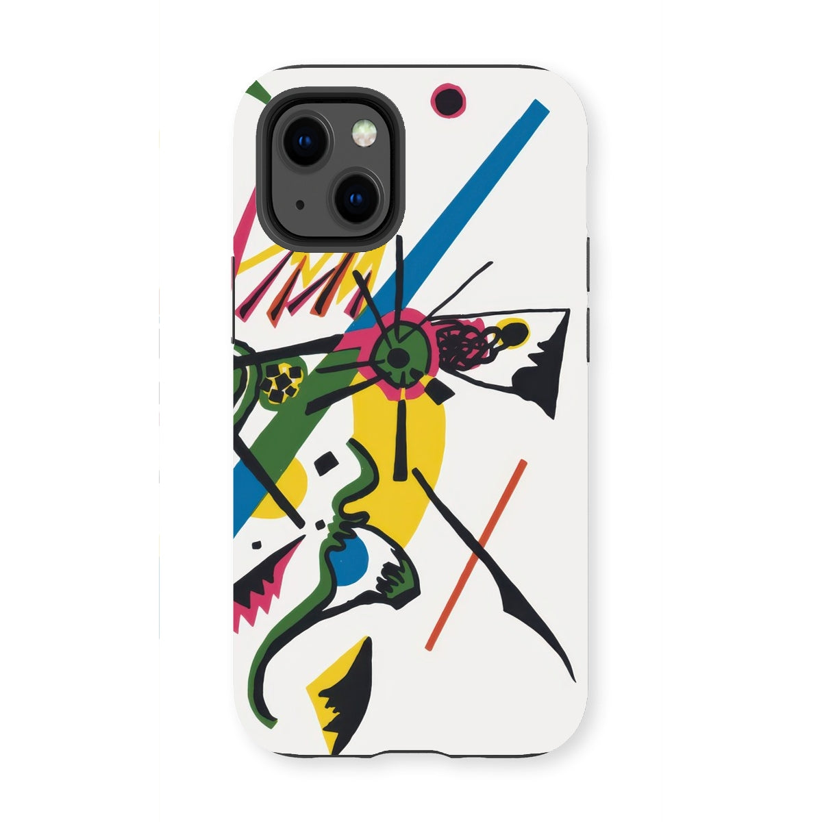 Kleine Welten i - Wassily Kandinsky Iphone Case, 13 Mini / Matte, White Phone Case Abstract Art