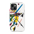 Kleine Welten i - Wassily Kandinsky Iphone Case, 13 Mini / Matte, White Phone Case Abstract Art