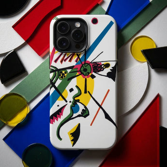 Kleine Welten i - Wassily Kandinsky Phone Case White Phone Case Vibrant Abstract Design Bold Black Kandinsky’s Kleine Welten, Wassily