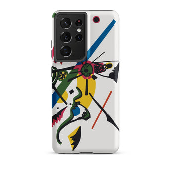 Kleine Welten i - Wassily Kandinsky Samsung Case, Galaxy S21 Ultra / Matte, White Smartphone Case Colorful Abstract Design
