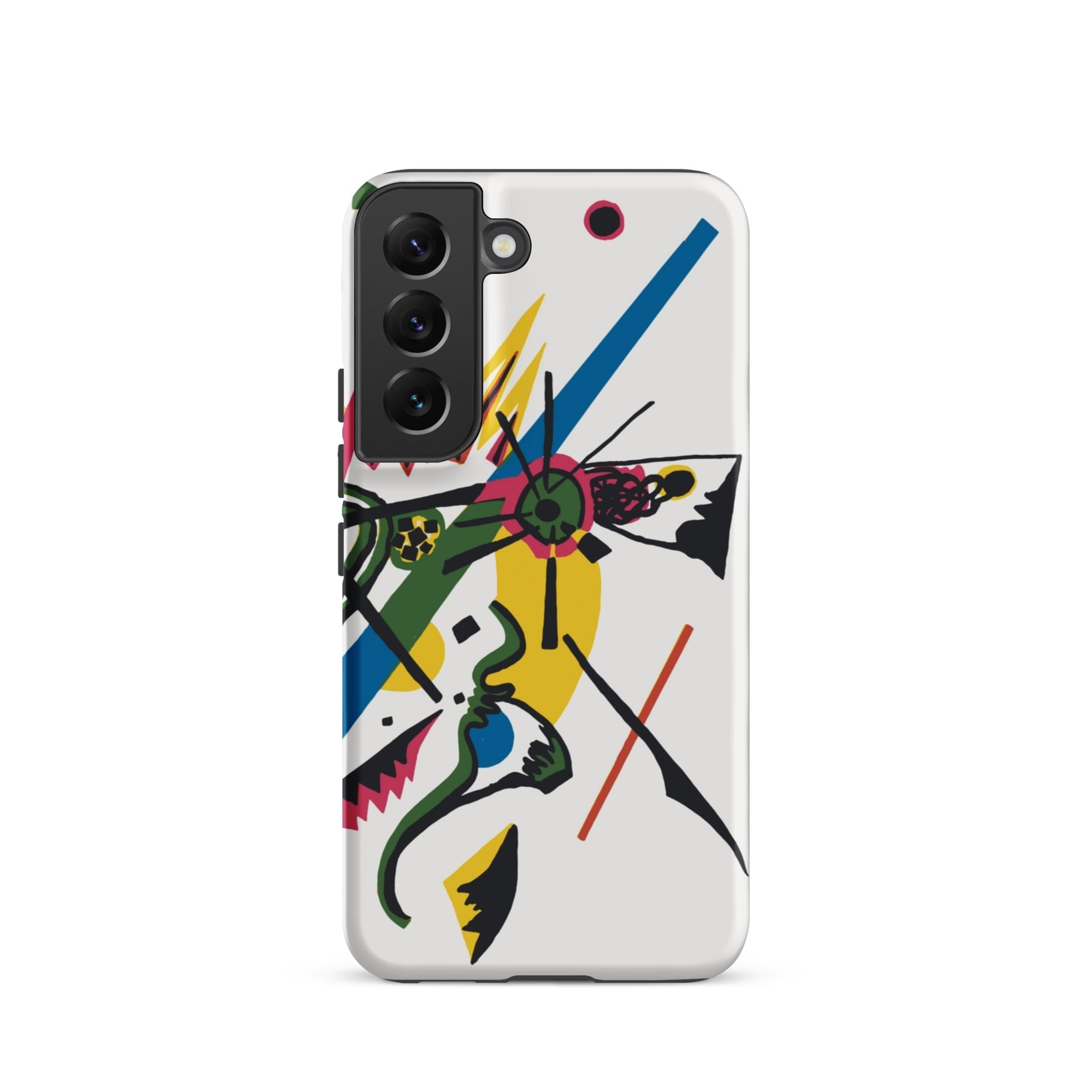Kleine Welten i Wassily Kandinsky Samsung Case, Galaxy S22 / Matte, White Smartphone Case Abstract Colorful Geometric Patterns