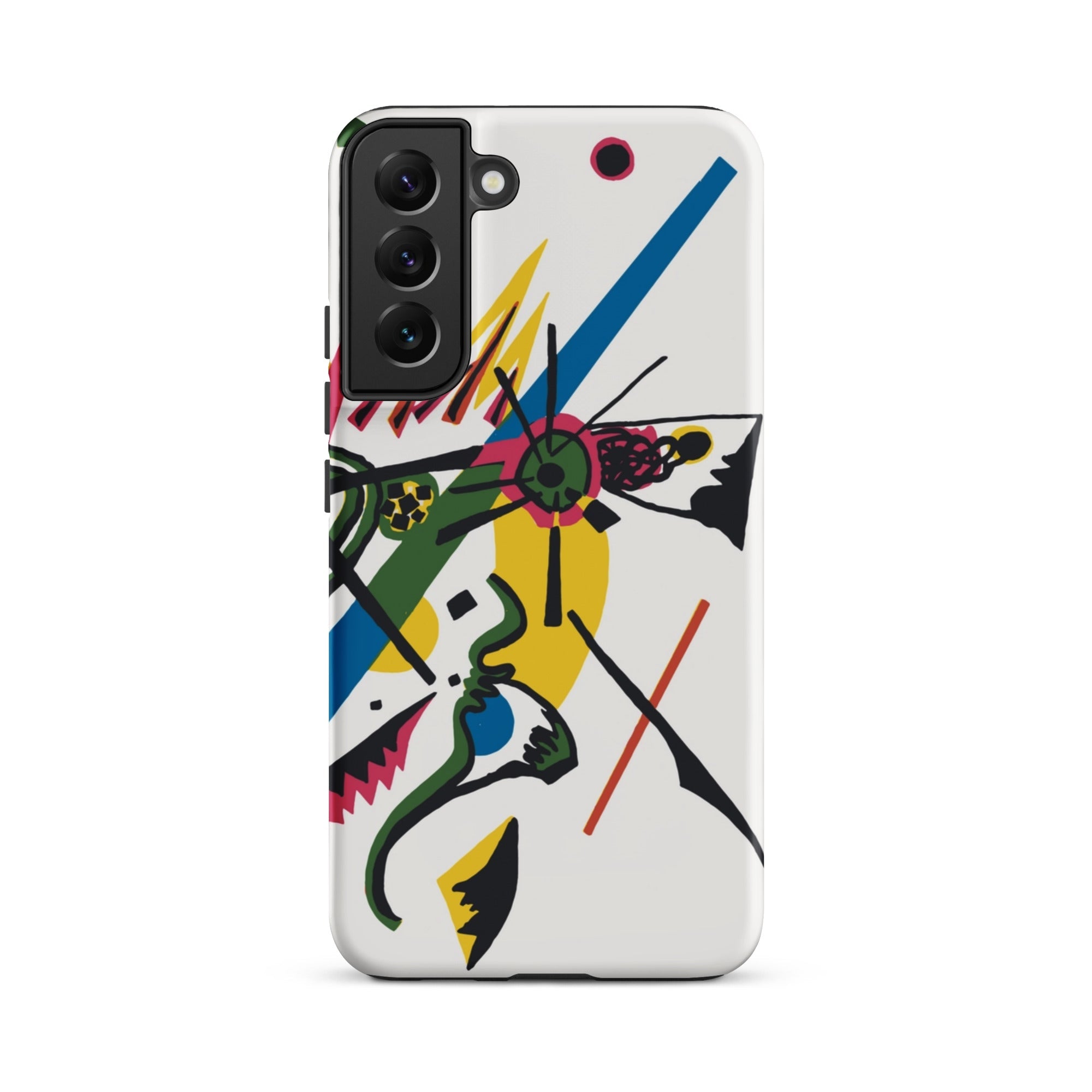 Kleine Welten i Wassily Kandinsky Samsung Case, Galaxy S22 Plus / Matte, White Smartphone Case Abstract Colorful Patterns