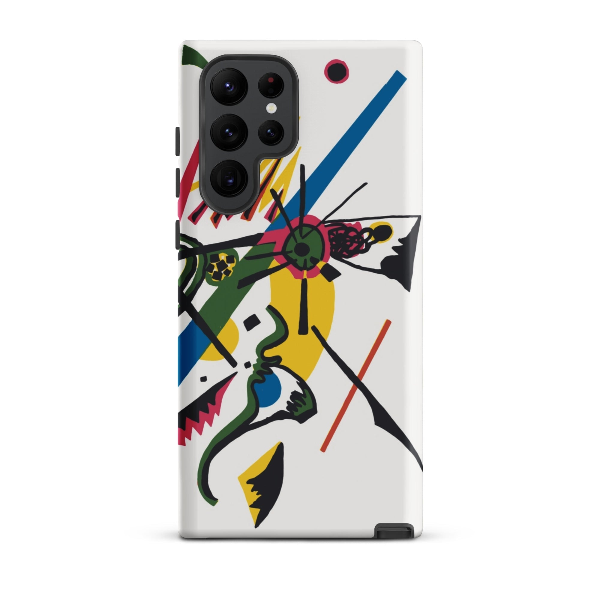 Kleine Welten i Wassily Kandinsky Samsung Case, Galaxy S22 Ultra / Matte, White Smartphone Case Abstract Colorful Design Lines Circles
