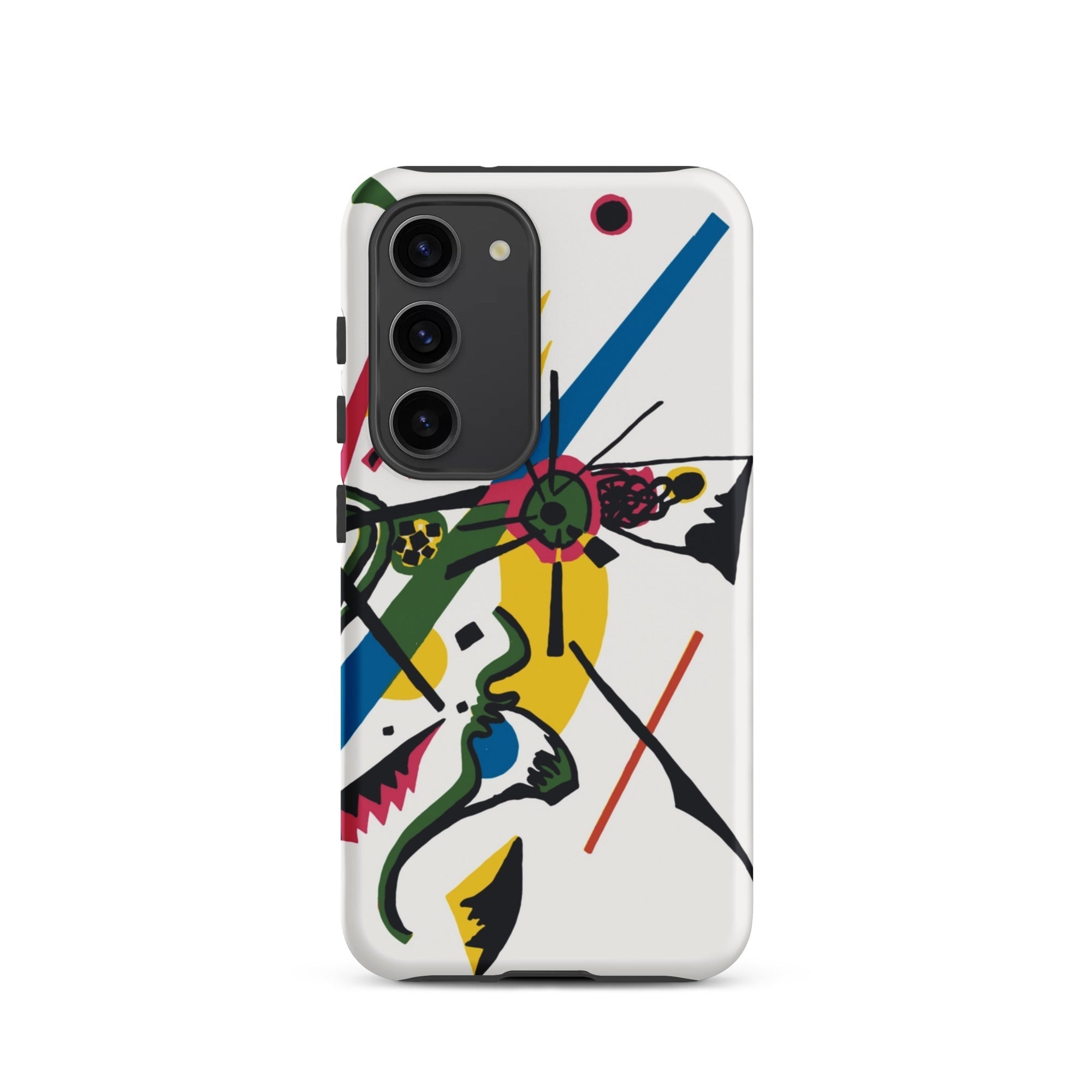 Kleine Welten i Wassily Kandinsky Samsung Case, Galaxy S23 / Matte, White Smartphone Case Abstract Art Design