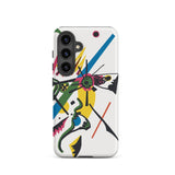 Kleine Welten i - Wassily Kandinsky Samsung Case, Galaxy S24 / Matte, White Smartphone Case Colorful Abstract Art Design