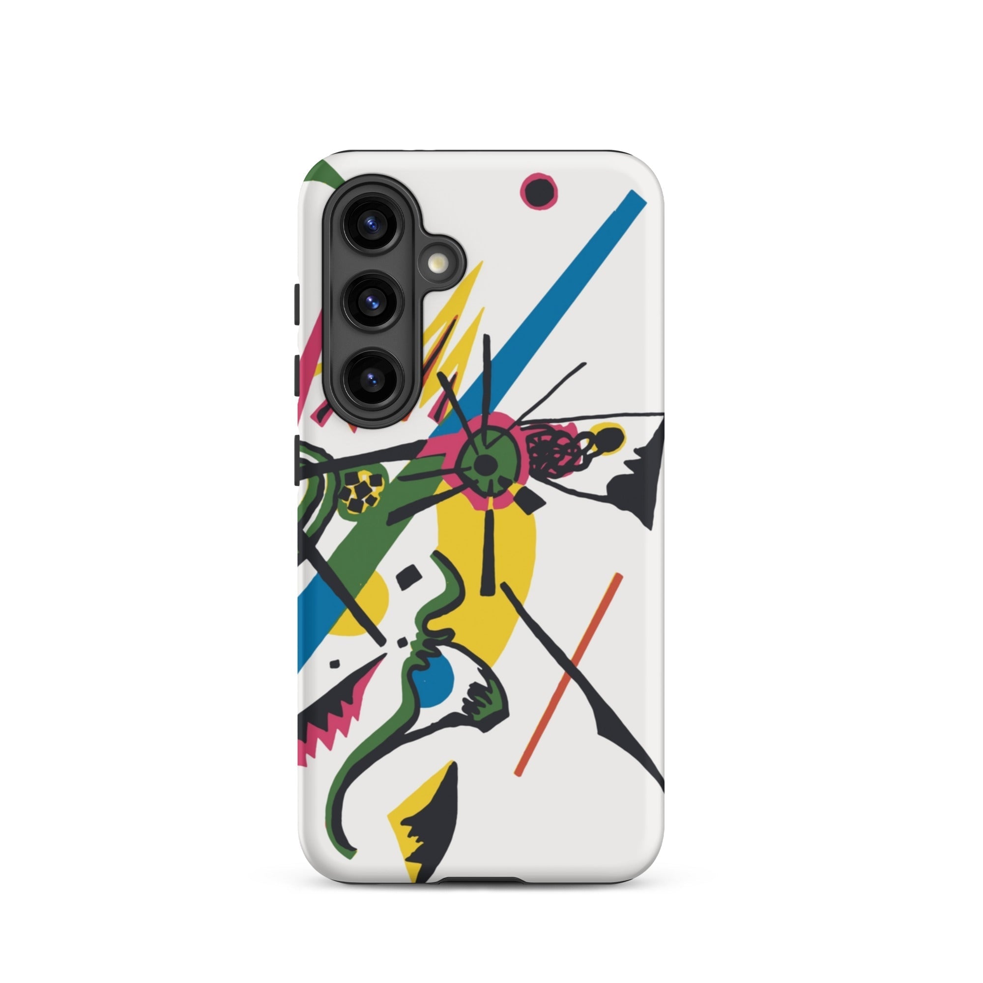 Kleine Welten i Wassily Kandinsky Samsung Case, Galaxy S24 / Matte, White Smartphone Case Colorful Abstract Art Design