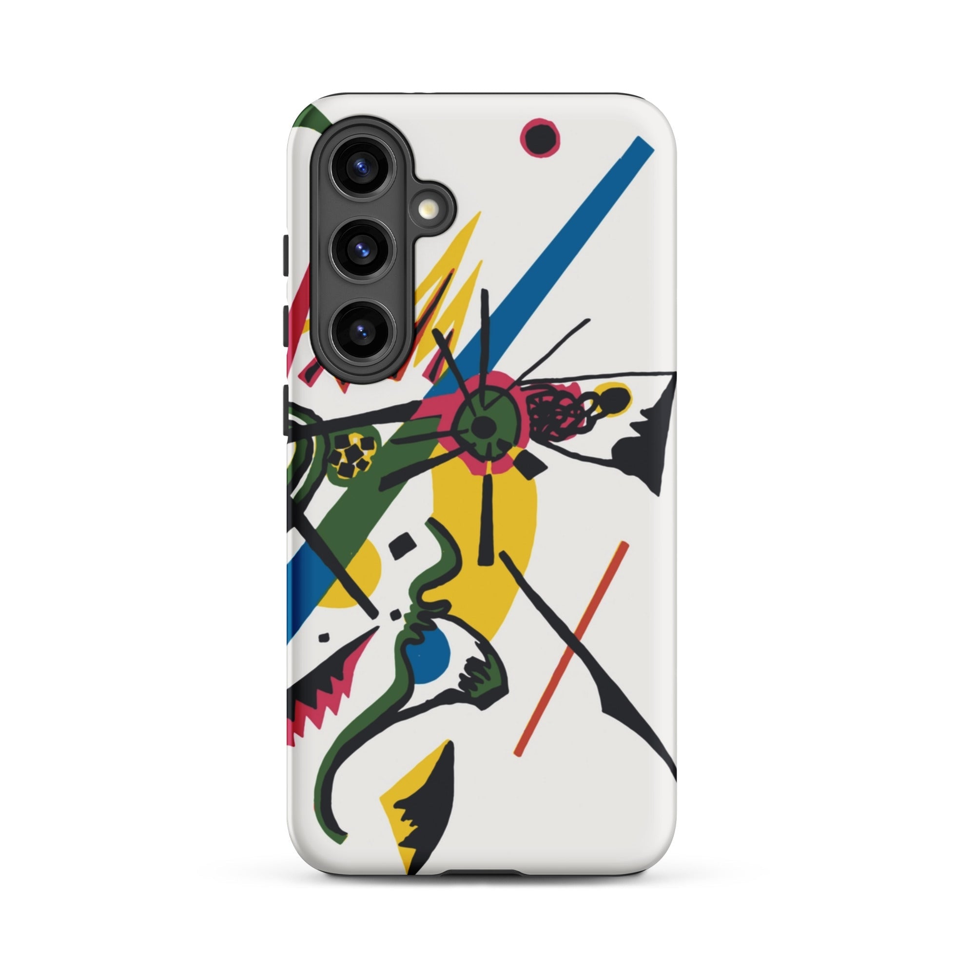 Kleine Welten i Wassily Kandinsky Samsung Case, Galaxy S24 Plus / Matte, White Smartphone Case Abstract Colorful Geometric Organic Shapes