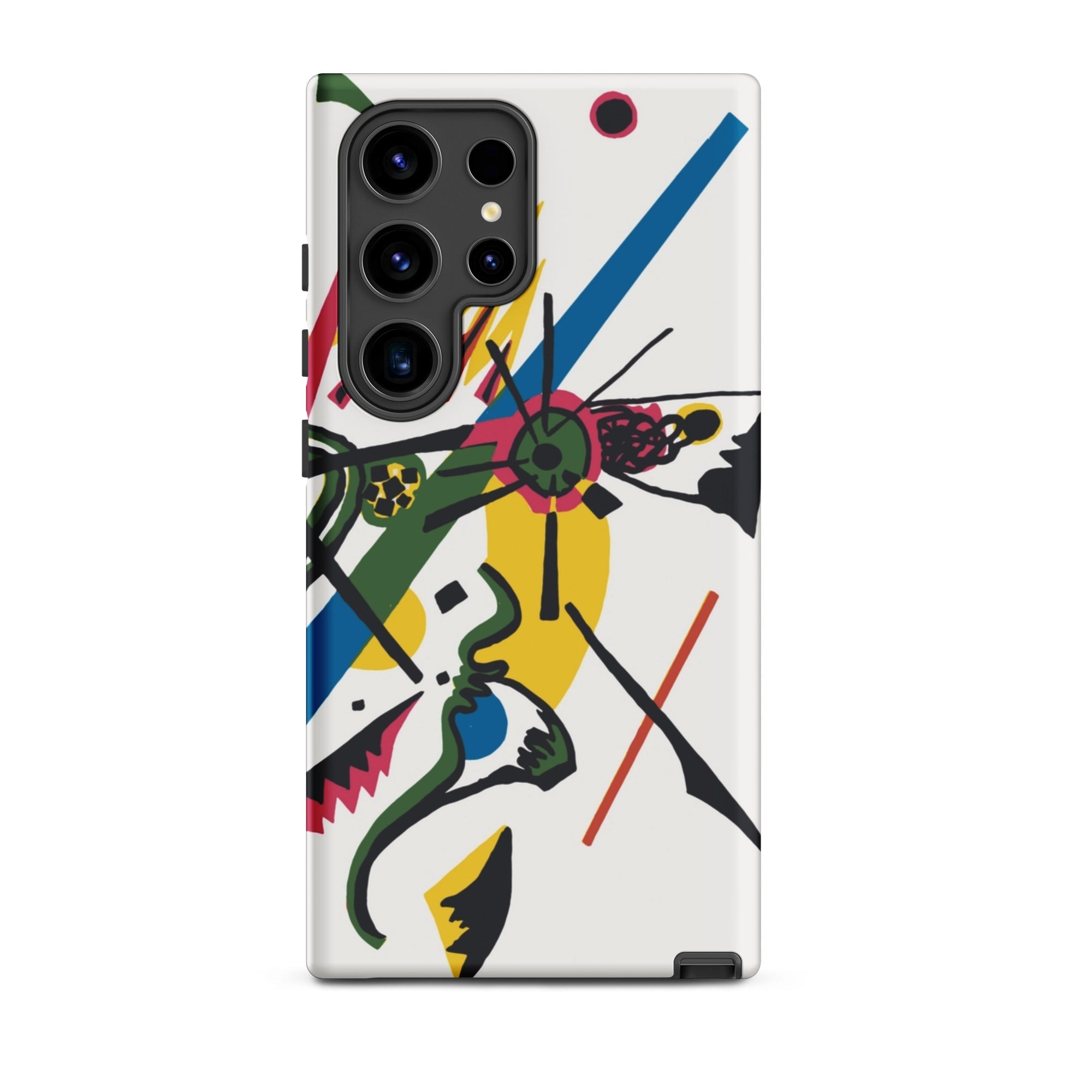 Kleine Welten i Wassily Kandinsky Samsung Case, Galaxy S24 Ultra / Matte, White Smartphone Case Vibrant Abstract Art Design Cutout