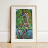 Kneeling Narcissus - Anton Kolig Art Print / Canvas, 12x18’’ / 31x46cm / Natural Frame / Matboard, Posters Prints & Visual Artwork, Toby
