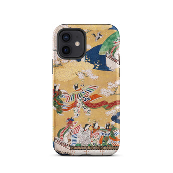 Kocho Chapter - Tale of Genji Heian Period Phone Case Iphone 12 / Matte Artistic Phone Case Kocho Chapter, Five Attendants Unfurl, Genji