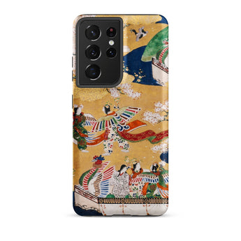 Kocho Chapter - Tale of Genji Heian Period Phone Case Samsung Galaxy S21 Ultra / Matte Vibrant Gold-toned Phone Case Intricate Traditional