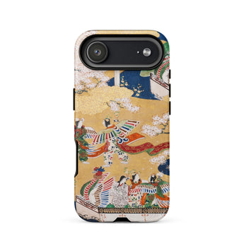 Kocho Chapter - Tale of Genji Heian Period Phone Case Iphone 17 Air / Matte Gold Black Phone Case Traditional Japanese Design Geishas Kocho