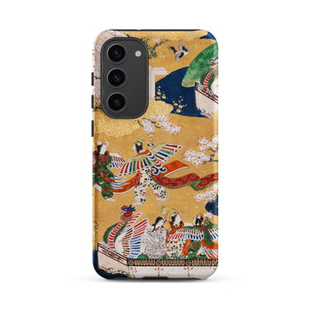 Kocho Chapter - Tale of Genji Heian Period Phone Case Samsung Galaxy S23 Plus / Matte Vibrant Gold-toned Phone Case Intricate Traditional