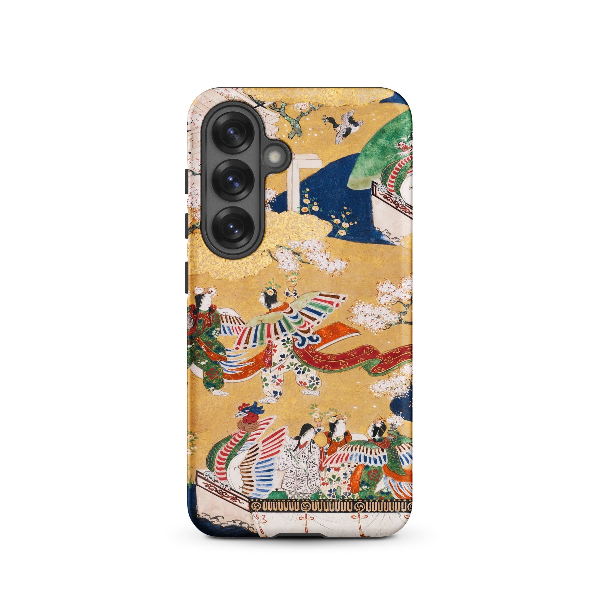 Kocho Chapter Tale of Genji Heian Period Samsung Case, Galaxy S25 / Matte, Smartphone Case Japanese Style Painting Figures Cranes