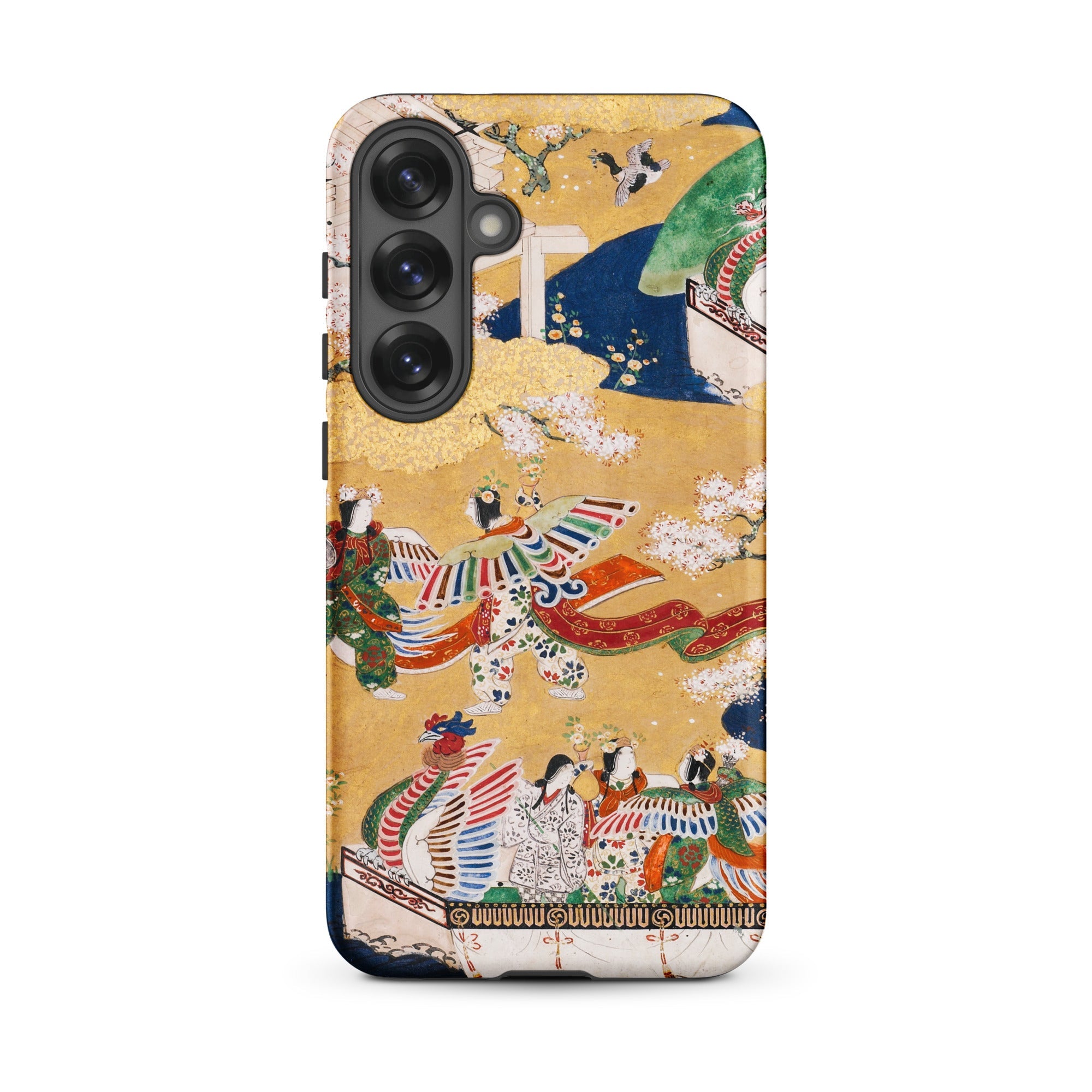 Kocho Chapter Tale of Genji Heian Period Samsung Case, Galaxy S25 Plus / Matte, Smartphone Case Traditional Japanese Painting Figures Birds