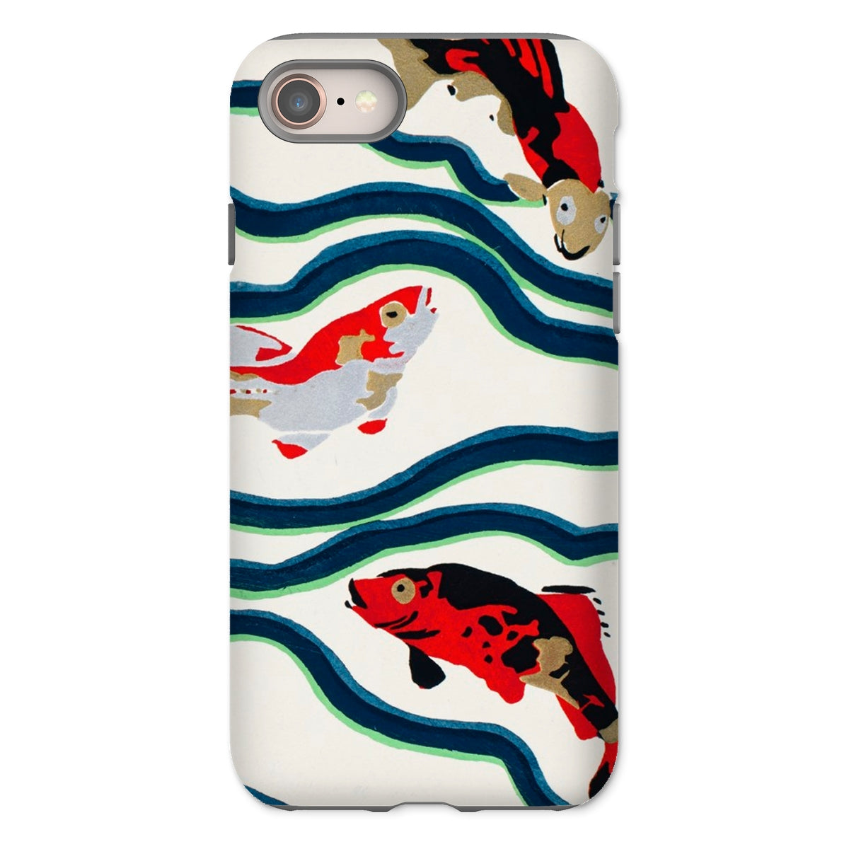 Koi Fish E.a. Seguy Pochoir Sea Life Iphone Case, 8 / Matte, Koi Fish Patterned Phone Case