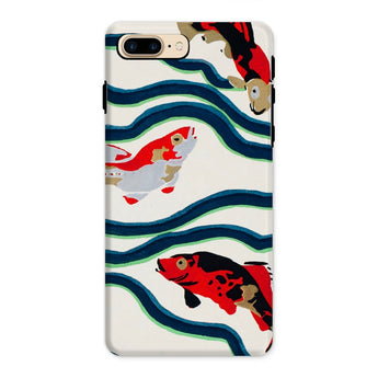 Koi Fish - E.a. Seguy Pochoir Sea Life Iphone Case, 8 Plus / Matte, Koi Fish Patterned Phone Case