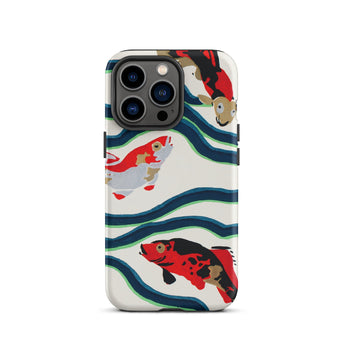 Koi Fish - E.a. Seguy Pochoir Sea Life Iphone Case, Koi Fish Patterned Phone Case