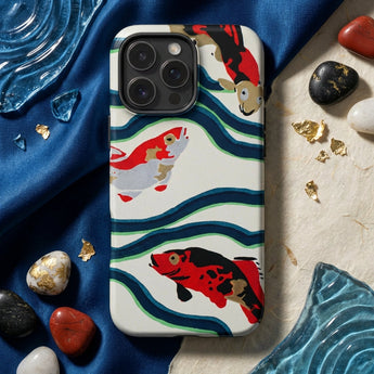 Koi Fish - E.a. Seguy Pochoir Sea Life Iphone Case, Mobile Phone Cases, Toby Leon