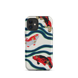 Koi Fish - E.a. Seguy Pochoir Sea Life Phone Case Iphone 12 Mini / Matte Koi Fish Patterned Phone Case Seguy Pochoir Sea, Sea Life, Life