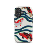 Koi Fish - E.a. Seguy Pochoir Sea Life Phone Case Iphone 16 / Matte Koi Fish Patterned Phone Case Seguy Pochoir Sea, Sea Life, Life Iphone