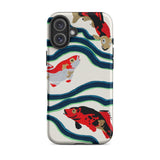 Koi Fish - E.a. Seguy Pochoir Sea Life Phone Case Iphone 16 Plus / Matte Koi Fish Patterned Phone Case Seguy Pochoir Sea, Sea Life, Life