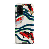 Koi Fish - E.a. Seguy Pochoir Sea Life Samsung Case, Galaxy S20 Plus / Matte, White Smartphone Case Pattern Colorful Koi Fish Wavy
