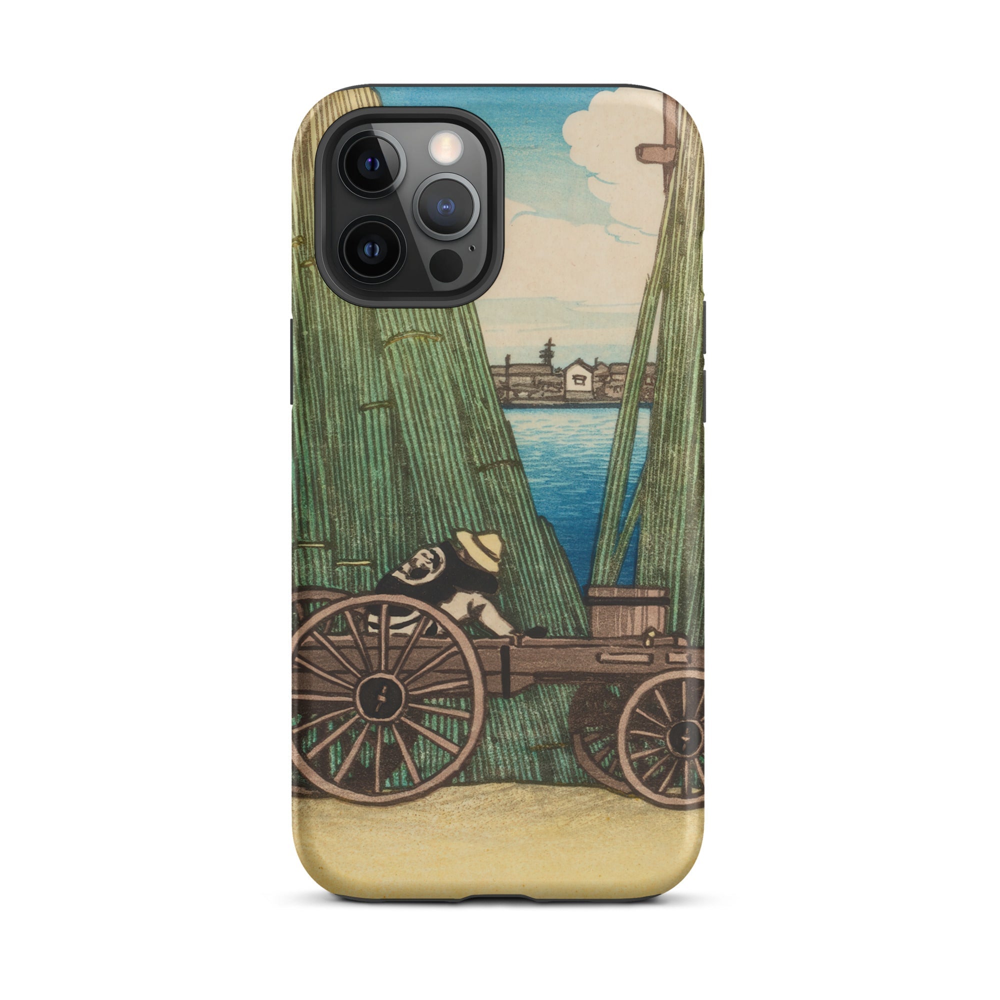 Komagata Kashi Hasui Kawase Iphone Case, 12 Pro Max / Matte, Iphone Case Japanese Woodblock Print Person Two Wheeled Cart