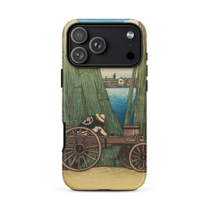Komagata Kashi - Hasui Kawase Phone Case Iphone 17 Pro Max / Matte Iphone 12 Pro Max Case Rustic Wooden Cart Hasui Kawase Captures,