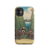 Komagata Kashi - Hasui Kawase Phone Case Iphone 11 / Matte Artistic Depiction Person Cart Body Water Captures, Ukiyo-e, Woodblock Pigment