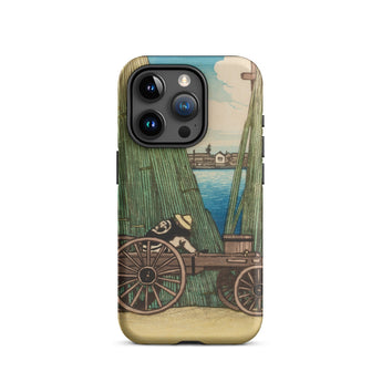 Komagata Kashi - Hasui Kawase Phone Case Iphone 15 Pro / Matte Smartphone Nature-themed Protective Captures, Ukiyo-e, Woodblock Pigment