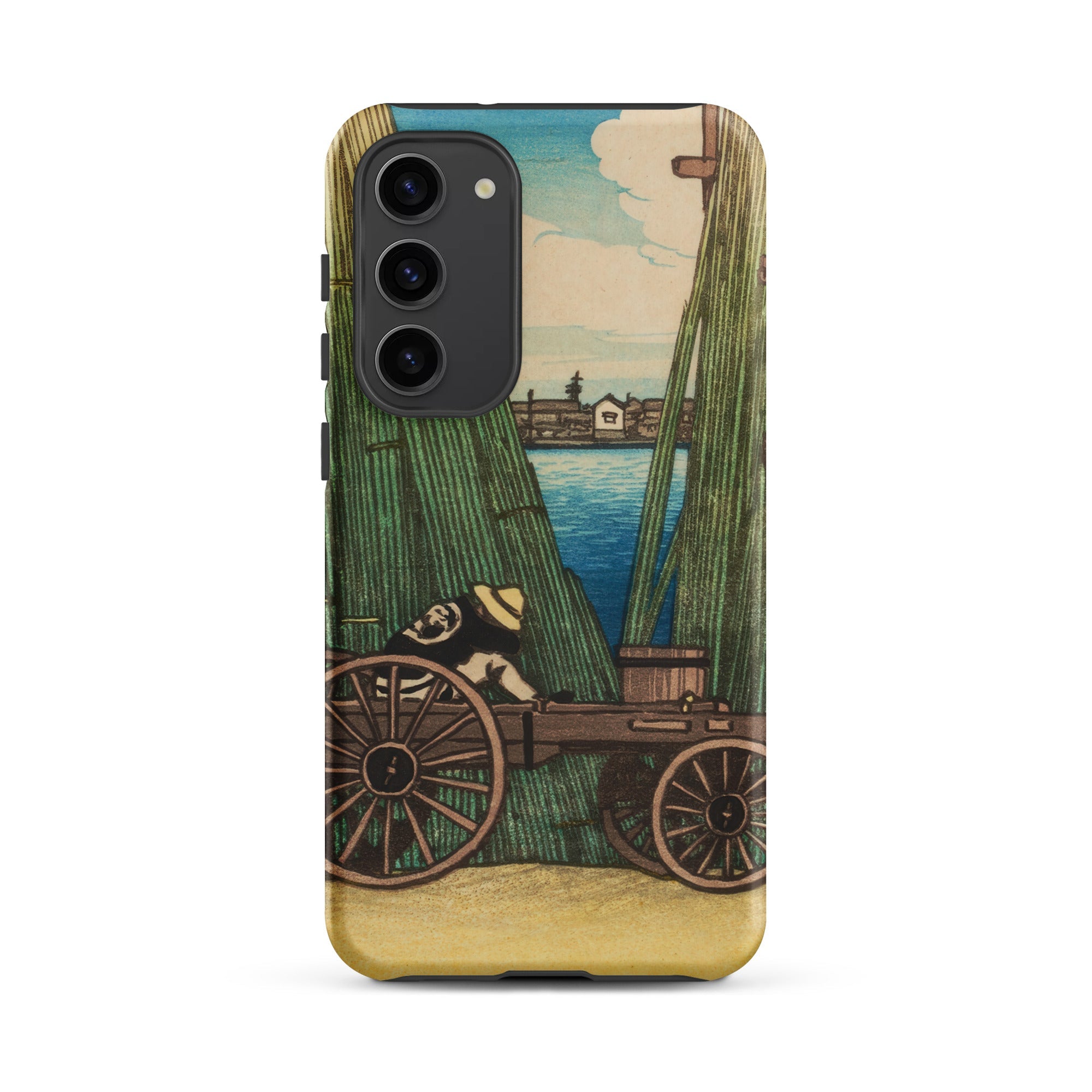Komagata Kashi Hasui Kawase Samsung Case, Galaxy S23 Plus / Matte, Phone Case Japanese Woodblock Print Design Person Cart