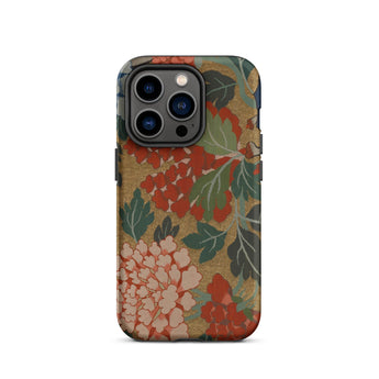 K’ossu Fragment - Qing Dynasty Floral Textile Iphone Case, 14 Pro / Matte, Floral Patterned Phone Case