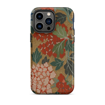 K’ossu Fragment - Qing Dynasty Floral Textile Iphone Case, 14 Pro Max / Matte, Floral Patterned Phone Case