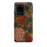 K’ossu Fragment - Qing Dynasty Floral Textile Phone Case Samsung Galaxy S20 Ultra / Matte Protective Phone Case Vibrant Floral Design Red