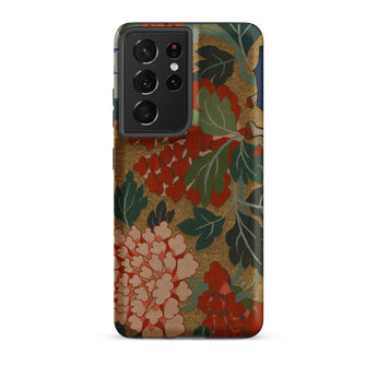 K’ossu Fragment - Qing Dynasty Floral Textile Samsung Case, Galaxy S21 Ultra / Matte, Smartphone Decorative Floral Case