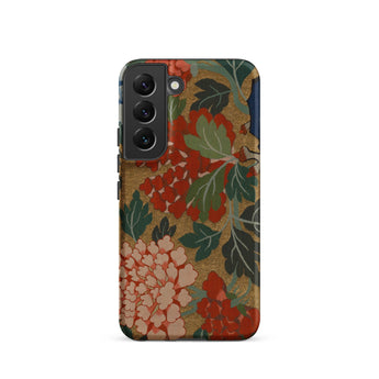 K’ossu Fragment - Qing Dynasty Floral Textile Samsung Case, Galaxy S22 / Matte, Smartphone Case Gold Red Green Floral Pattern