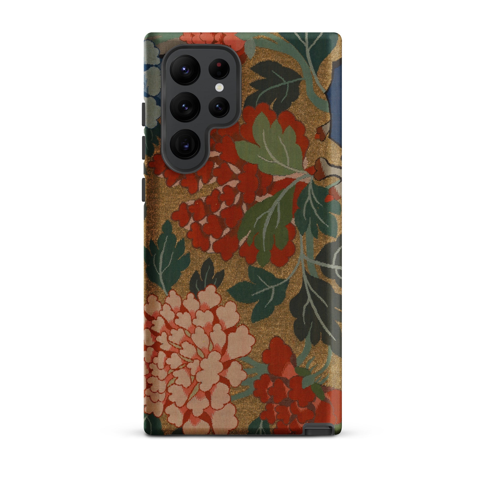 K’ossu Fragment Qing Dynasty Floral Textile Samsung Case, Galaxy S22 Ultra / Matte, Smartphone Floral Patterned Protective Case