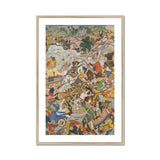 Krishna & Balarma Fighting the Enemy - Harivamsa Art Print, Framed Battle Scene Painting