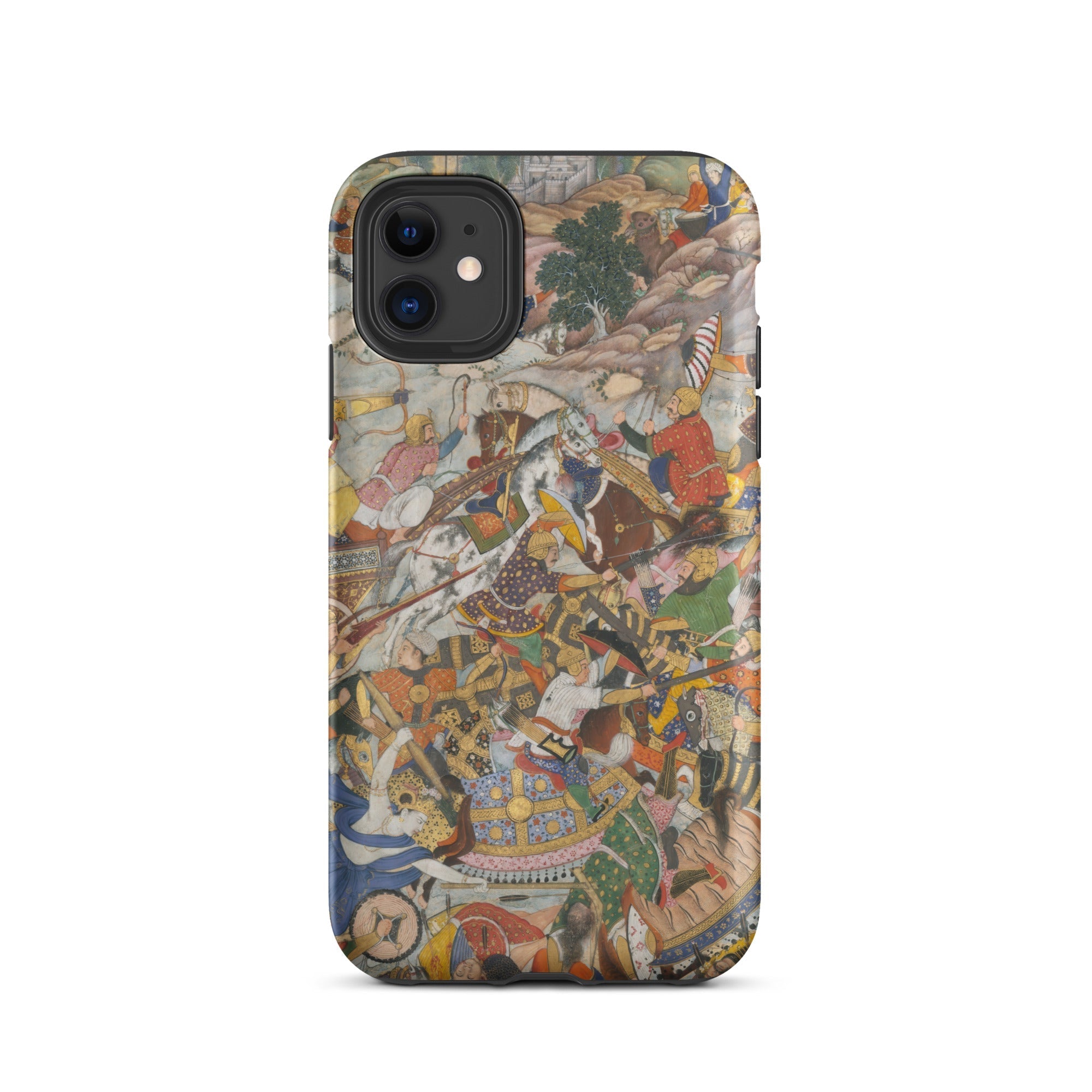 Krishna & Balarma Fighting the Enemy Harivamsa Iphone Case, 11 / Matte, Phone Case Battle Scene