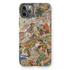 Krishna & Balarma Fighting the Enemy - Harivamsa Iphone Case, 11 Pro Max / Matte, Iphone Case Colorful Medieval Battle Scene Artwork